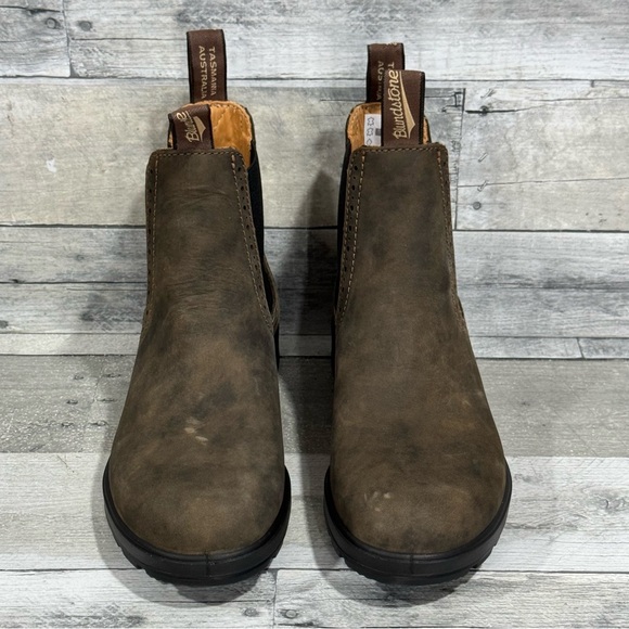 BLUNDSTONE 1351 WOMEN'S ORIGINALS HIGH TOP BOOTS - RUSTIC BROWN SZ-7 .US/4 .AU - Picture 2 of 11